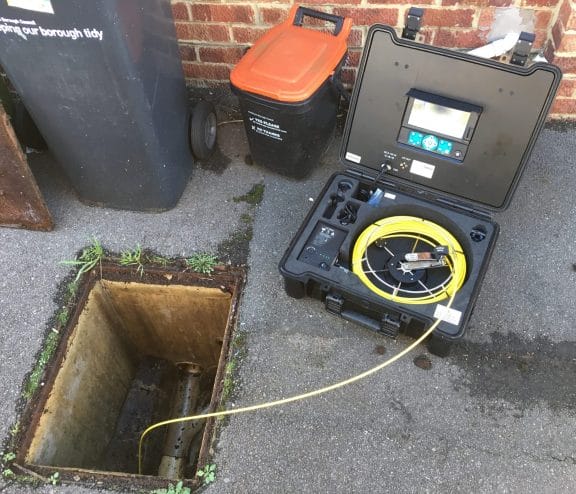 Drain Survey looking for rat entry points.