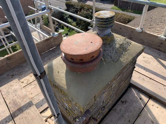 chimney repaired now bees have been removed