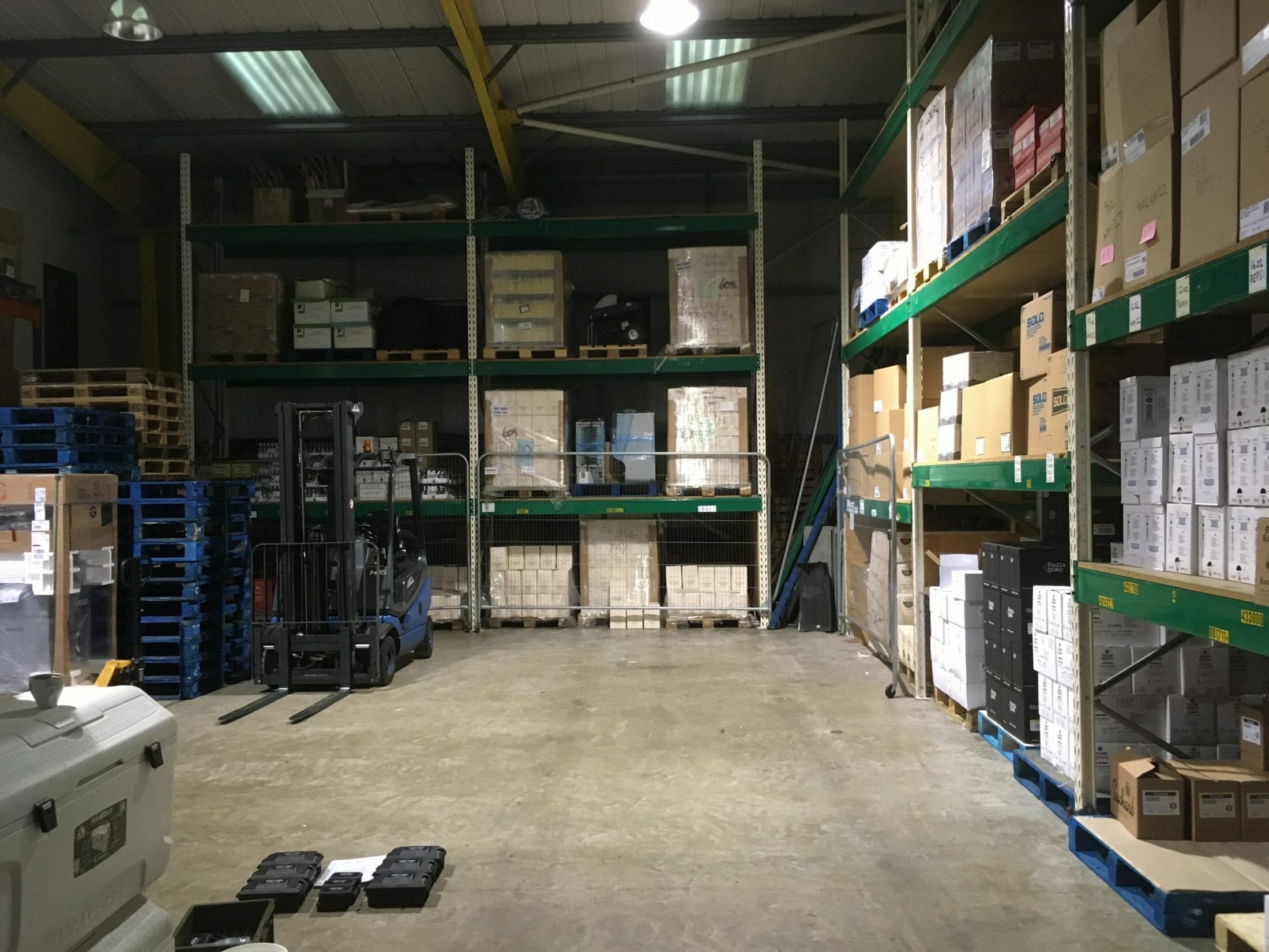 Commercial pest control in a commercial warehouse