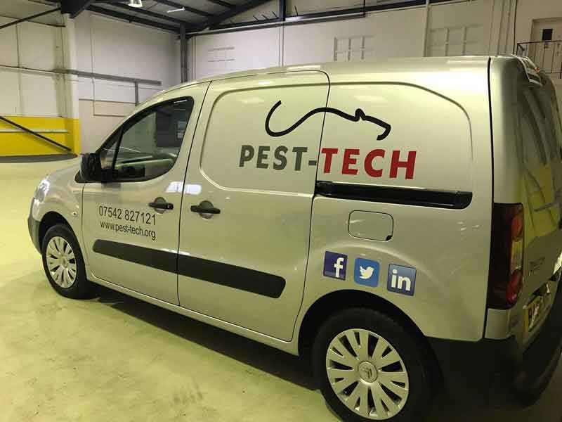Pest-Tech van parked during a pest control job in Maidstone, Kent