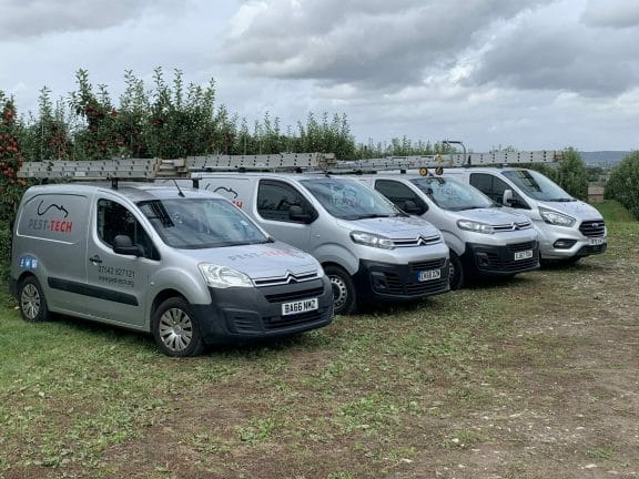 pest-tech branded vans in tonbridge