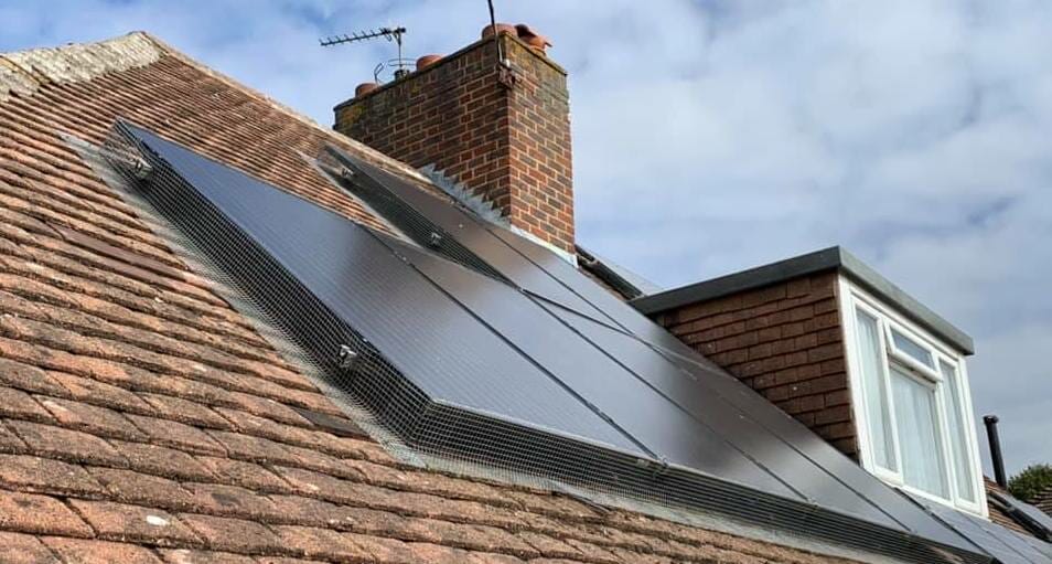 Solar panel bird proofing by Pest-Tech